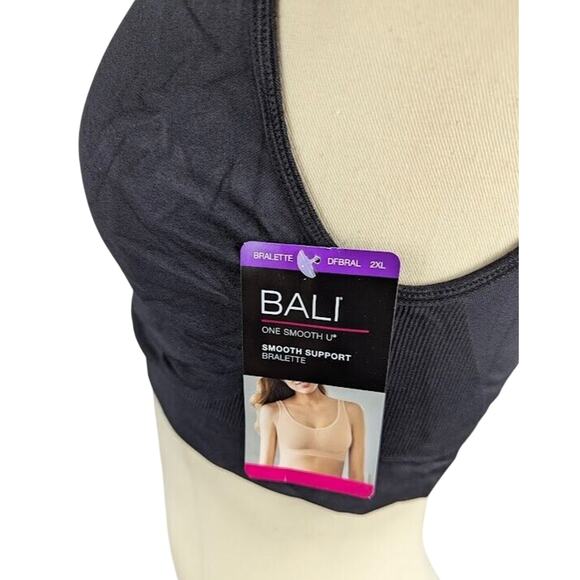 Bali One Smooth U Wireless Bralette Dfbral Black Size 2XL - Picture 3 of 4